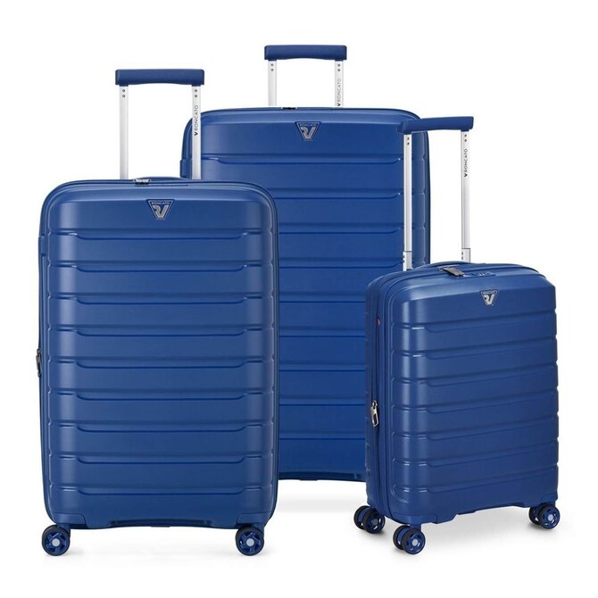 Cestovní kufry set 3ks Roncato B-FLYING S,M,L modrá, Polypropylen