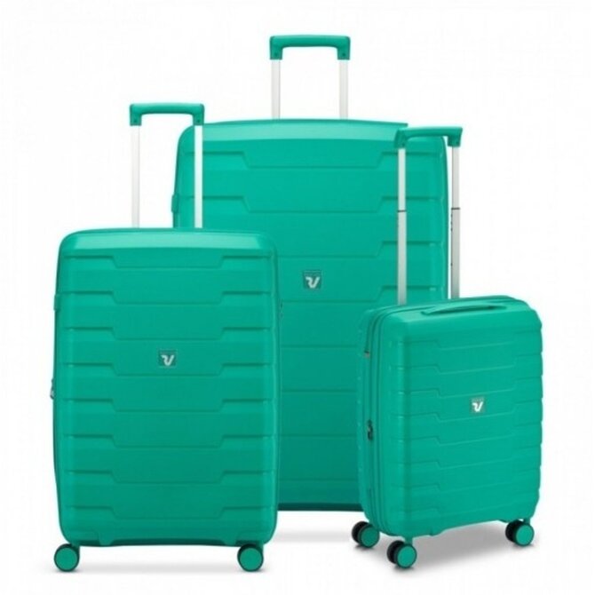 Cestovní kufry set 3ks Roncato Skyline 2.0 S,M,L zelená, Polypropylen