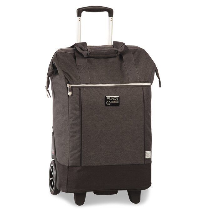 Fabrizio Nákupní taška na kolečkách PUNTA Big Wheel antracitová, Textil