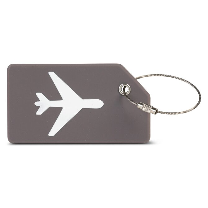 Cestovní jmenovka Fabrizio Silicon Plane šedá, Silicon