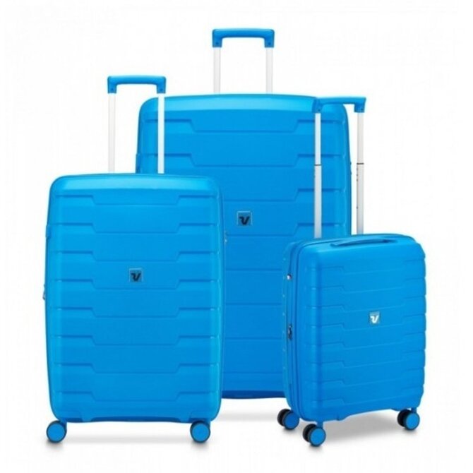 Cestovní kufry set 3ks Roncato Skyline 2.0 S,M,L modrá, Polypropylen