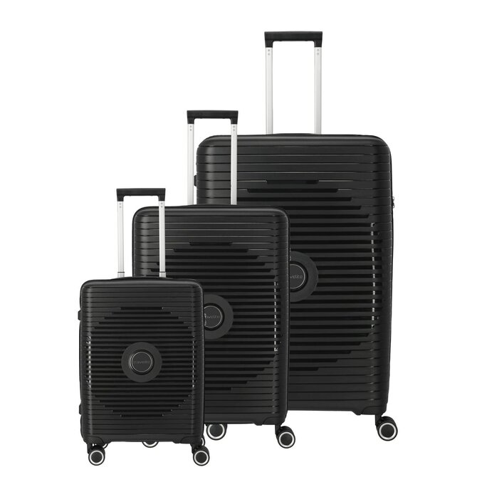 Cestovní kufry set 3ks Travelite Orbita S,M,L černá, Polypropylen