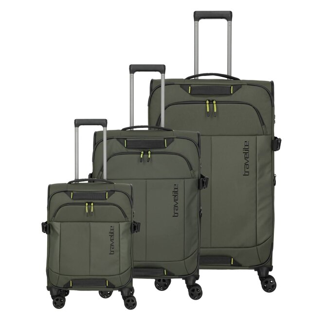 Cestovní set 3ks Travelite Briize S,M,L khaki, Textil