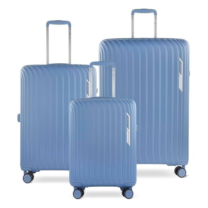 Cestovní kufry set 3ks Bugatti Hera S,M,L modrá, Polypropylen
