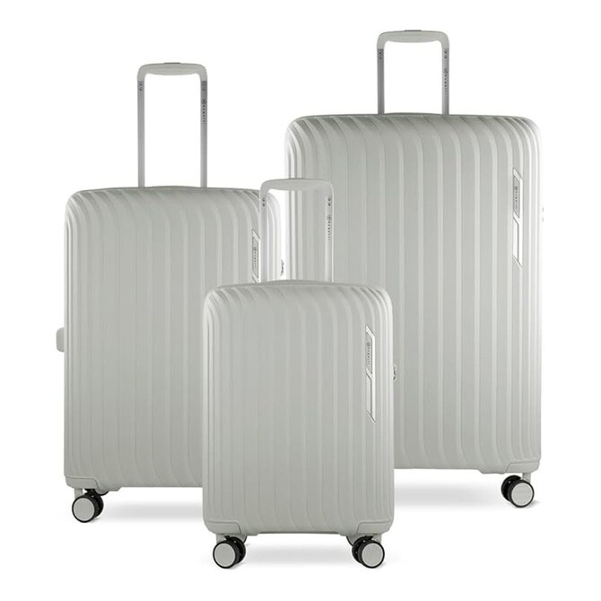 Cestovní kufry set 3ks Bugatti Hera S,M,L krémová, Polypropylen