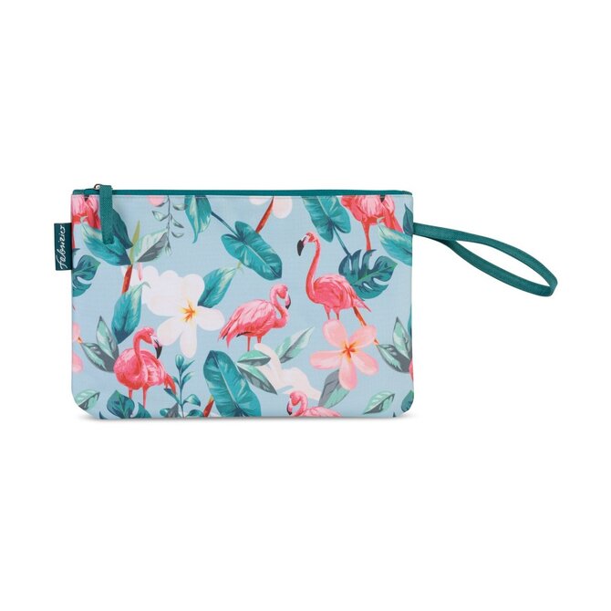 Bikiny taška Fabrizio Flamingo modrá, Textil