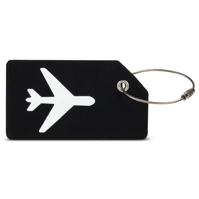 Cestovní jmenovka Fabrizio Silicon Plane černá, Silicon