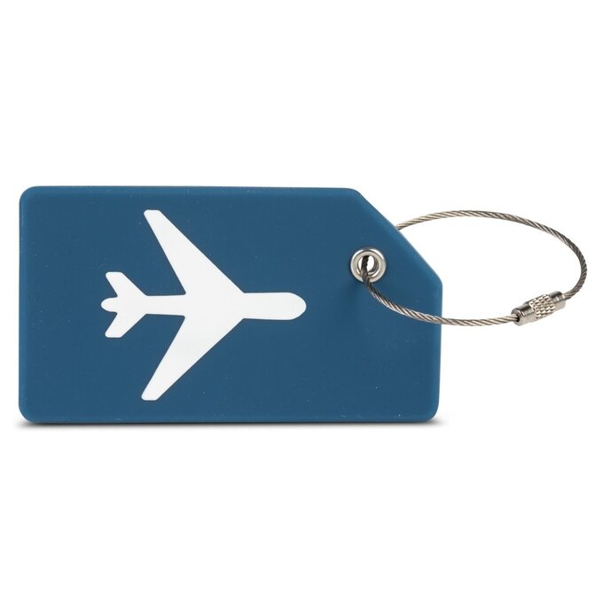 Cestovní jmenovka Fabrizio Silicon Plane modrá, Silicon