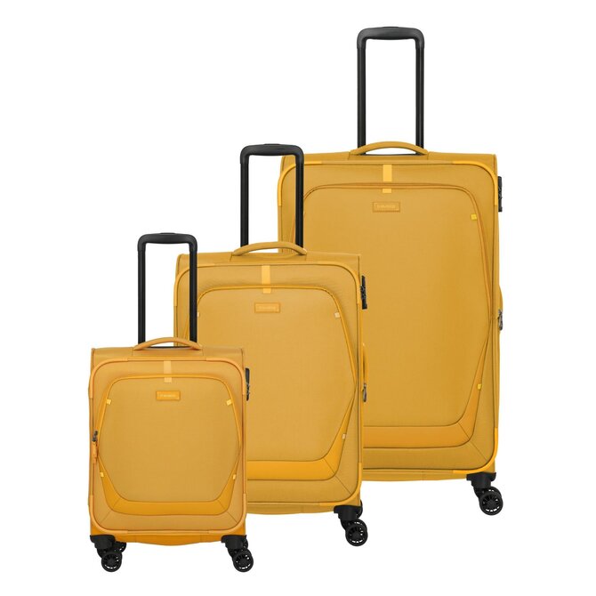 Cestovní kufry set 3ks Travelite Umbria S,M,L Žlutá, Textil
