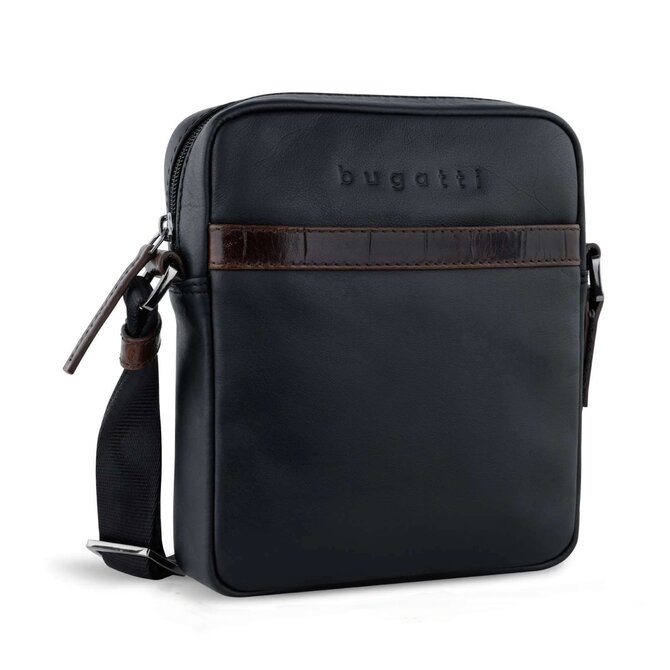 Taška přes rameno Bugatti Corso Deluxe S černá, Kůže