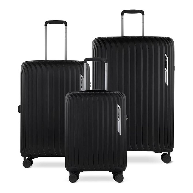 Cestovní kufry set 3ks Bugatti Hera S,M,L černá, Polypropylen