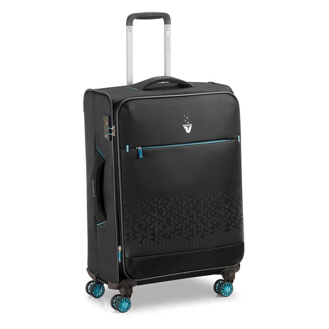 Cestovní kufr Roncato Crosslite 4W M černá, Textil