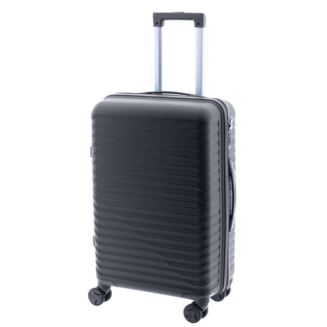 Cestovní kufr John Travel Arcadia 4W M šedá, Polypropylen