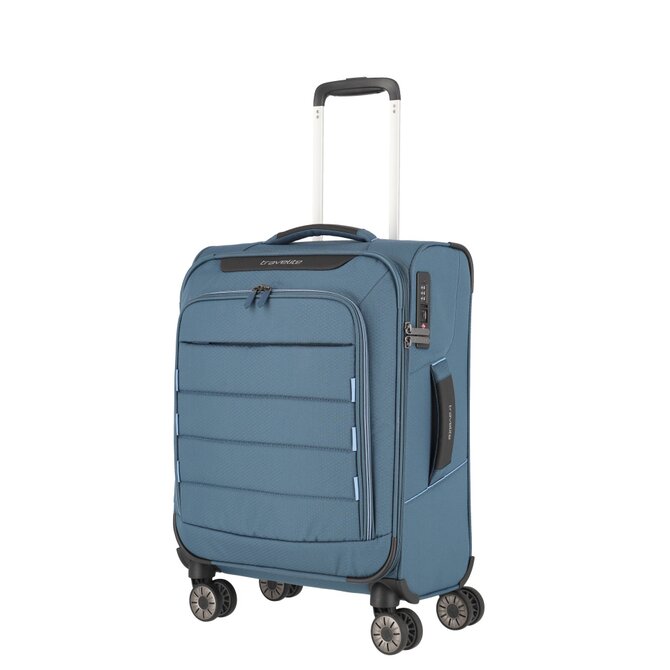 Cestovní kufr Travelite Skaii 4w S petrolejová, Textil