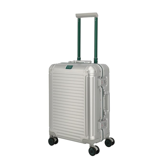 Cestovní kufr Travelite NEXT 2.0 4W S stříbrná, Aluminium