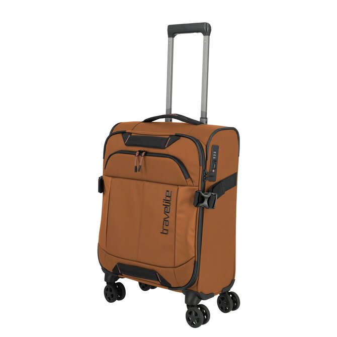 Cestovní kufr Travelite Briize 4w S oranžová, Textil