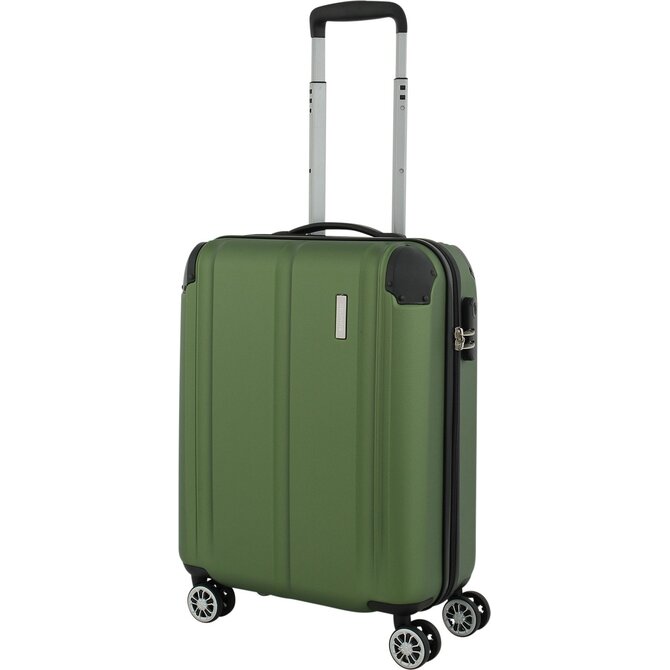 Cestovní kufr Travelite City 4W S zelená, ABS