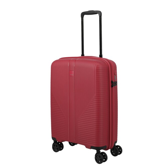 Cestovní kufr Travelite Air stripe 4W S červená, Polypropylen