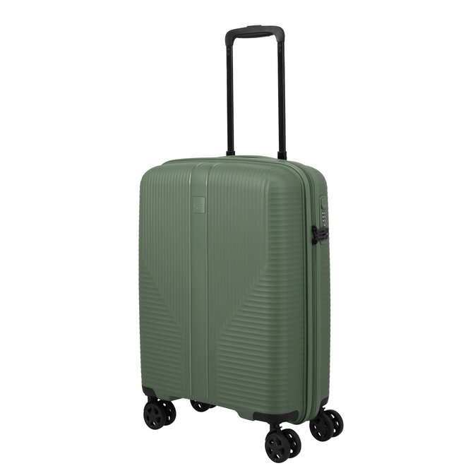 Cestovní kufr Travelite Air stripe 4W S zelená, Polypropylen