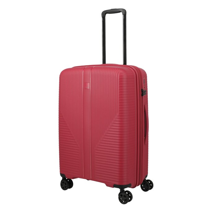 Cestovní kufr Travelite Air stripe 4W M červená, Polypropylen