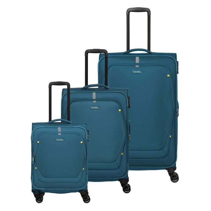 Cestovní kufry set 3ks Travelite Umbria S,M,L petrolejová, Textil