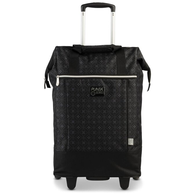 Fabrizio Nákupní taška na kolečkách PUNTA Big Wheel černá, Textil