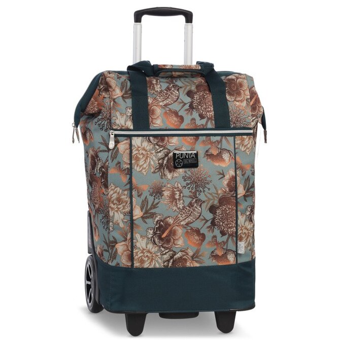 Fabrizio Nákupní taška na kolečkách PUNTA Big Wheel zelená, Textil