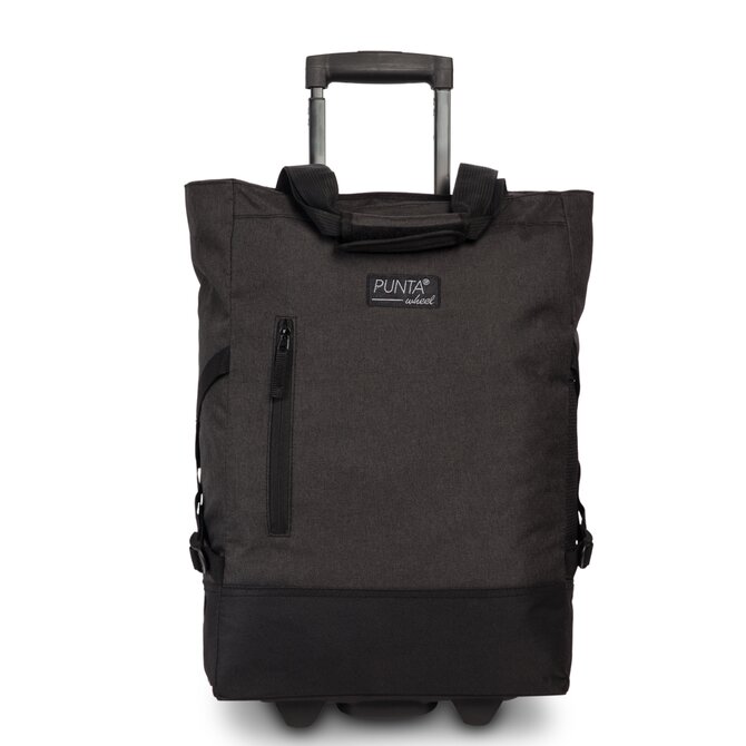 Fabrizio Nákupní taška na kolečkách PUNTA Wheel černá, Textil