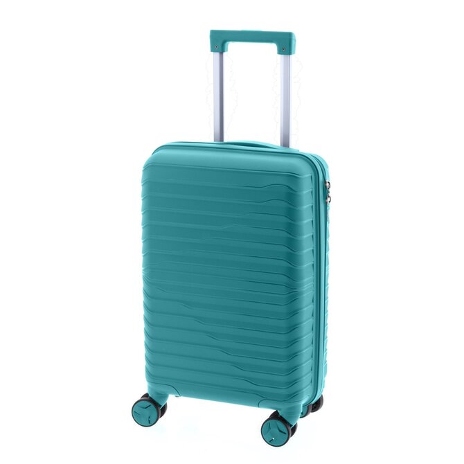 Cestovní kufr John Travel Arcadia 4W S tyrkysová, Polypropylen