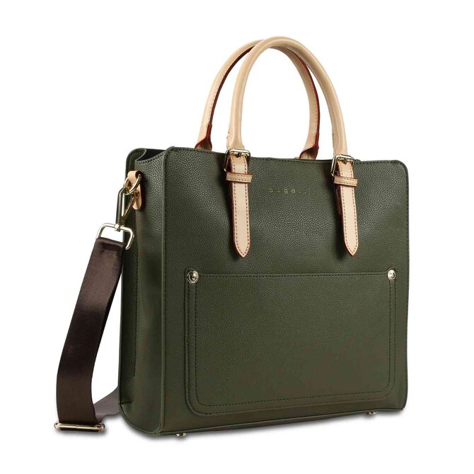 Dámská taška Bugatti ELLA Top L zelená, Polyuretan