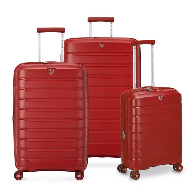 Cestovní kufry set 3ks Roncato B-FLYING S,M,L červená, Polypropylen