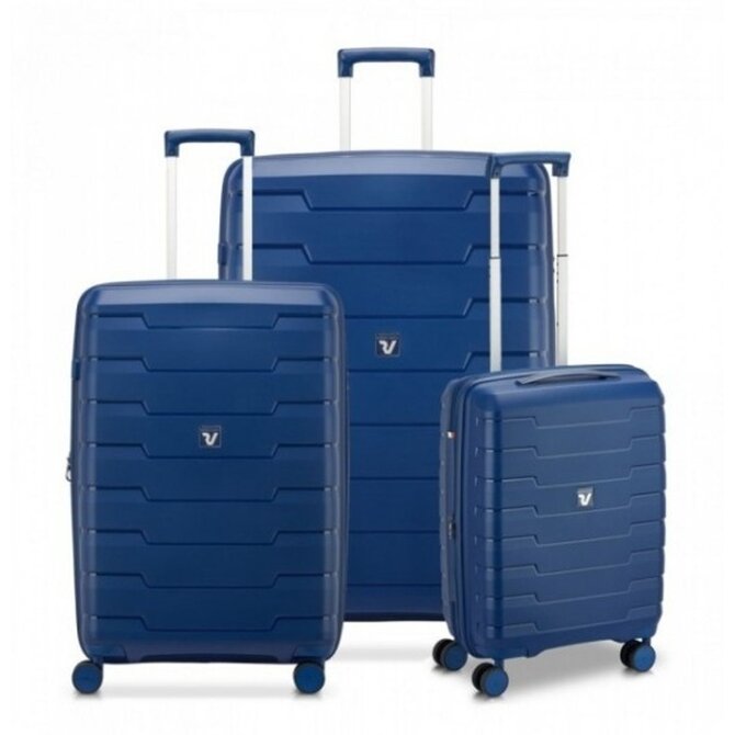 Cestovní kufry set 3ks Roncato Skyline 2.0 S,M,L modrá, Polypropylen