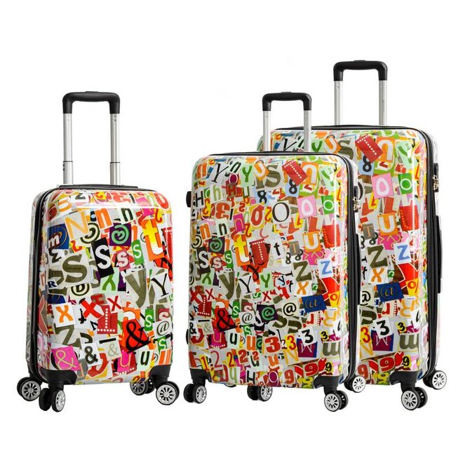 Cestovní kufry set 3ks Madisson S,M,L vícebarevná, ABS / Polykarbonát