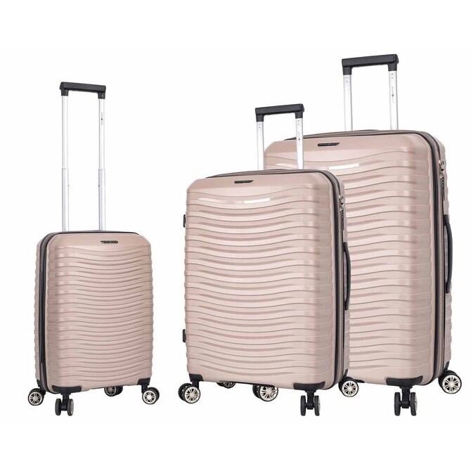 Cestovní kufry set 3ks Snowball  Waves PP 4W S,M,L šampaňská, Polypropylen