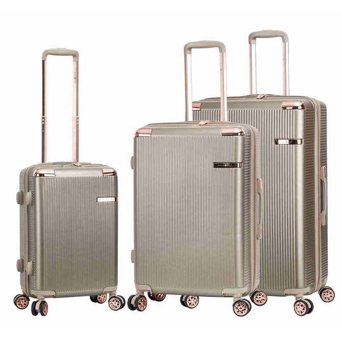 Cestovní kufry set 3ks Snowball Shine 4W S,M,L šampaňská, Polykarbonát