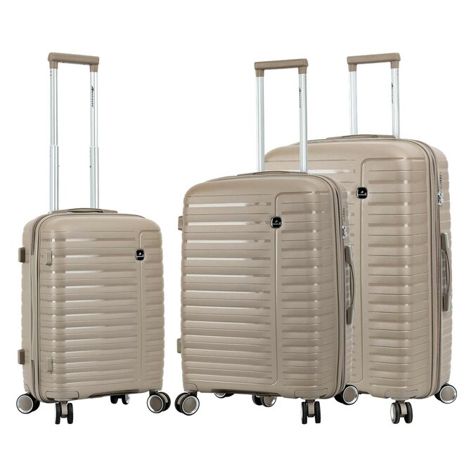 Cestovní kufry set 3ks Madisson Linea EXP S,M,L šampaňská, Polypropylen