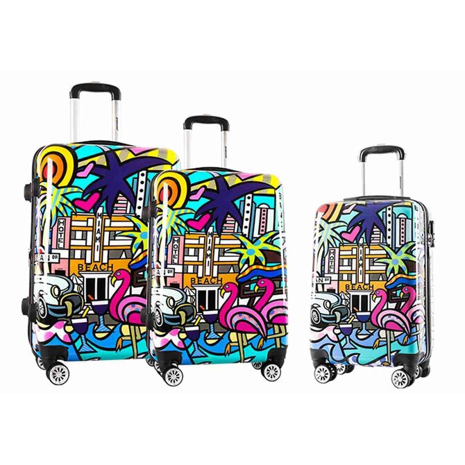 Cestovní kufry set 3ks Madisson S,M,L vícebarevná, ABS / Polykarbonát