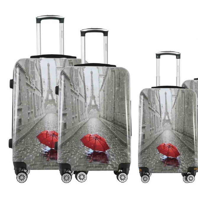 Cestovní kufry set 3ks Madisson S,M,L šedá, ABS / Polykarbonát