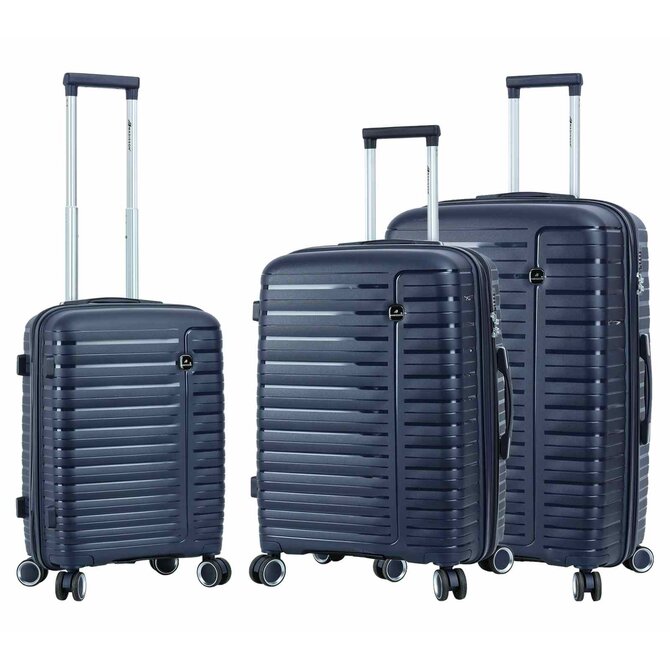 Cestovní kufry set 3ks Madisson Linea EXP S,M,L modrá, Polypropylen
