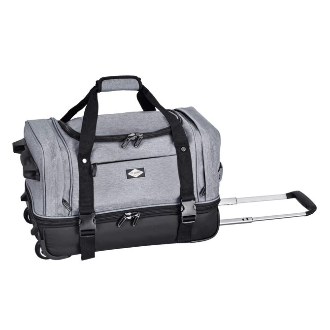 Cestovní taška na kolečkách Lee Cooper M šedá, Textil