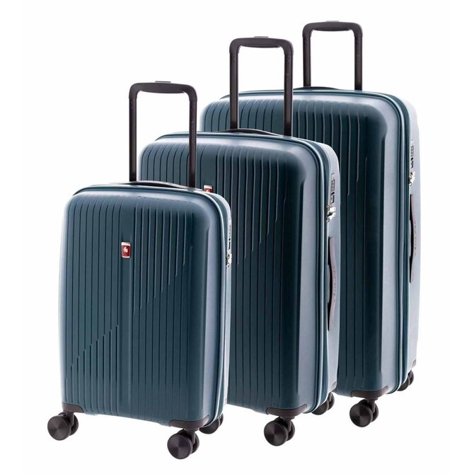 Cestovní kufry set 3ks Gladiator Calypso S,M,L petrolejová, Polypropylen