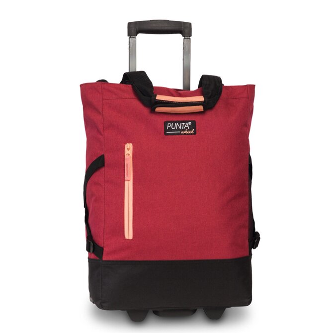 Fabrizio Nákupní taška na kolečkách PUNTA Wheel červená, Textil