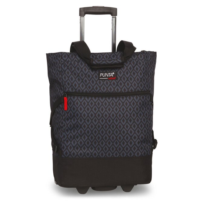Fabrizio Nákupní taška na kolečkách PUNTA Wheel černá, Textil