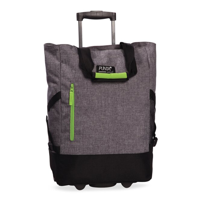 Fabrizio Nákupní taška na kolečkách PUNTA Wheel šedá, Textil
