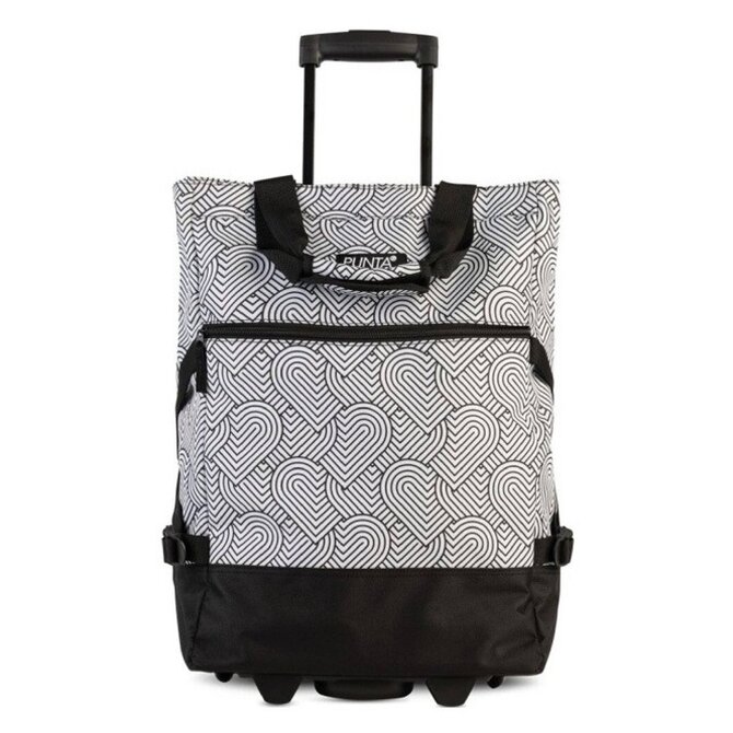 Fabrizio Nákupní taška na kolečkách PUNTA Wheel bílá, Textil