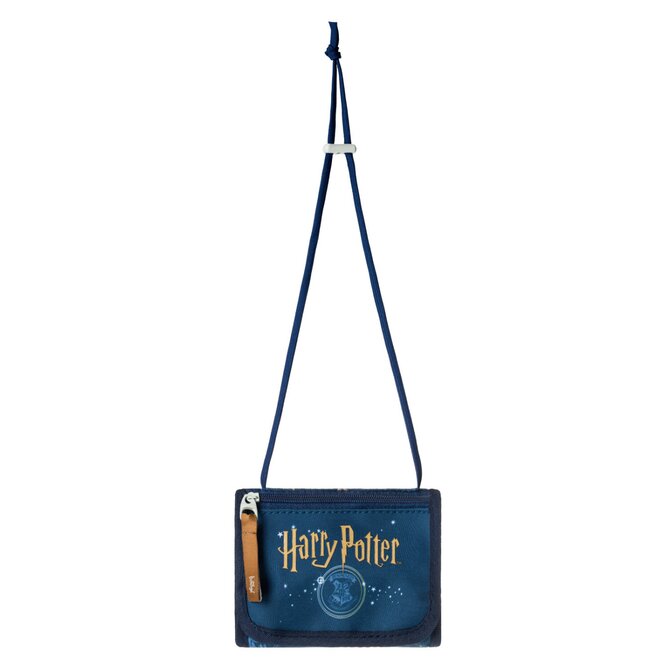 BAAGL Peněženka na krk Harry Potter Bradavice modrá, Textil