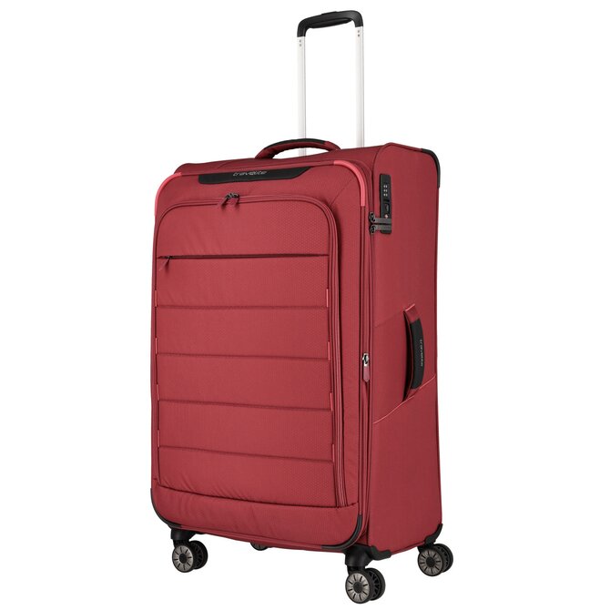 Cestovní kufr Travelite Skaii 4w L červená, Textil