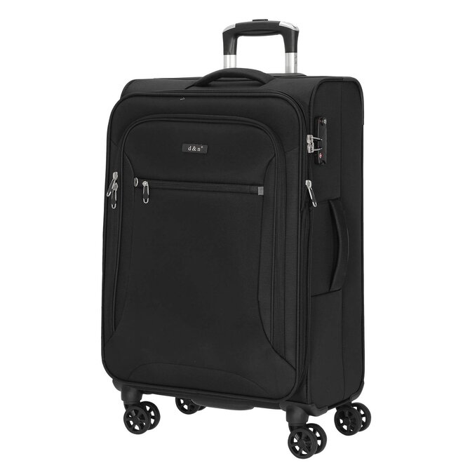 Cestovní kufr d&n L černá, Textil