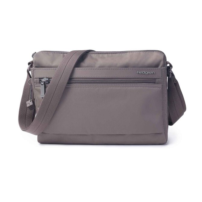 Taška na rameno Hedgren Inner city Eye M hnědá, Textil