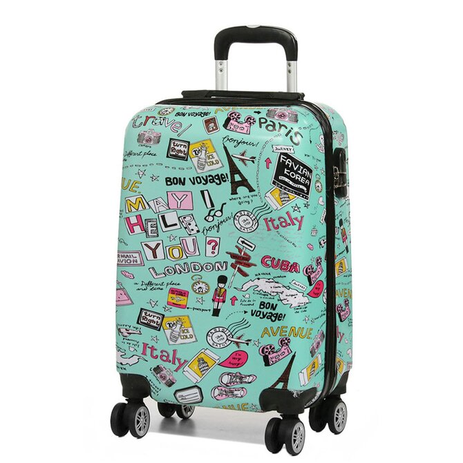 Cestovní kufr MADISSON 4W ABS S tyrkysová, ABS / Polykarbonát